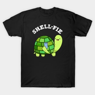 Shell-fie Cute Tortoise Selfie Pun T-Shirt